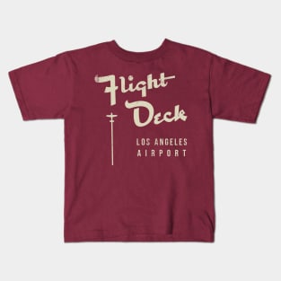 Vintage Fight Deck Los Angeles Airport Kids T-Shirt